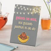 Desi Indian Pakistani Wedding Mehndi Food Sign Sockelschild (In Situ)