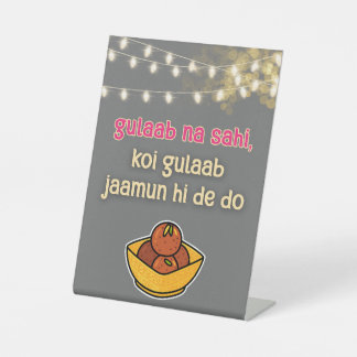 Desi Indian Pakistani Wedding Mehndi Food Sign Sockelschild