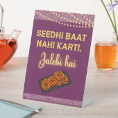 Desi Indian Pakistani Wedding Mehndi Food Sign Sockelschild (In Situ)