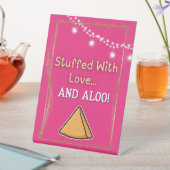 Desi Indian Pakistani Wedding Mehndi Food Sign Sockelschild (In Situ)