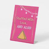 Desi Indian Pakistani Wedding Mehndi Food Sign Sockelschild (Vorderseite)