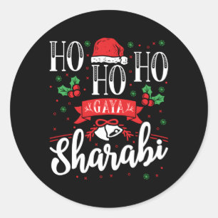 Desi Indian Punjabi Ho Ho Ho Gaya Sharabi für Runder Aufkleber