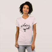 desi Mädchen Chic angesagter lustiger indischer T-Shirt (Vorne ganz)