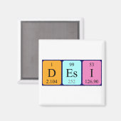 Desi Periodenmagnet Magnet (Vorderseite/Rückseite)