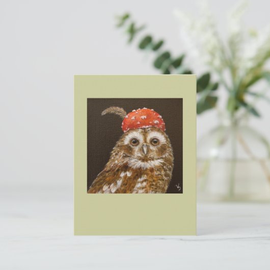 Desi the owlet postcard postkarte (Stehend Vorderseite)