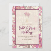 Desi Wedding Card Indian Wedding Einladung (Vorderseite)