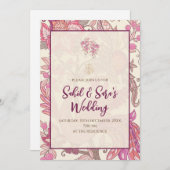 Desi Wedding Card Indian Wedding Einladung (Vorne/Hinten)