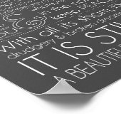 Desiderata 11x14 Weißer Text auf Grau Poster (Ecke)