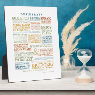 Desiderata 3 ( eine Prosa von Max Erhmann aus den  Fotoplatte