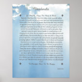 DESIDERATA Achtsame Wolken Poster (Vorne)