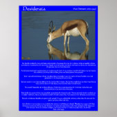 Desiderata Antelope Drinks Posters Poster (Vorne)