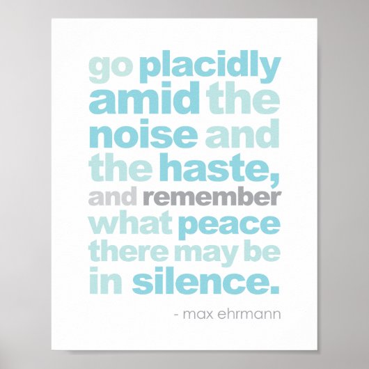 Desiderata Art Print oder Poster (Vorne)