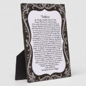 Desiderata auf der Tafel Fotoplatte (Seite)