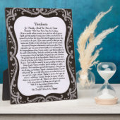 Desiderata auf der Tafel Fotoplatte (Seite)