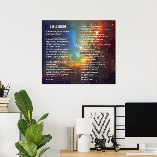 Desiderata auf Tulip Galaxy Poster (Heimbüro)