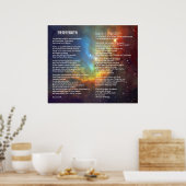 Desiderata auf Tulip Galaxy Poster (Küche)