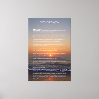 DESIDERATA Beach Golden Sunrise Foto Print Leinwanddruck