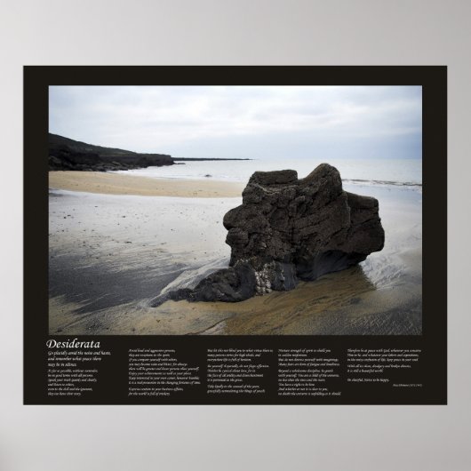 Desiderata - Beach Rock Poster (Vorne)