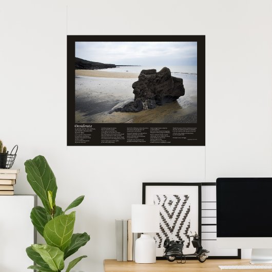 Desiderata - Beach Rock Poster (Heimbüro)
