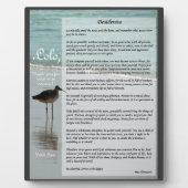 Desiderata Beach Scene Plaque - Filipino Lolo Gesc Fotoplatte (Vorderseite)