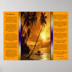 Desiderata Bezaubernde Insel Oasis Poster
