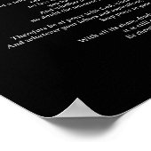 Desiderata Black Poster (Ecke)