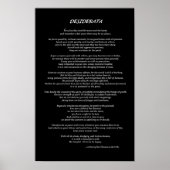 Desiderata Black Poster (Vorne)