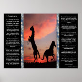 Desiderata Black Stallion Sunset Poster (Vorne)