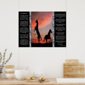 Desiderata Black Stallion Sunset Poster (Küche)