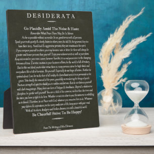 Desiderata Blackboard Chalk Art Fotoplatte
