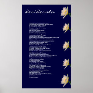 Desiderata ~ Canvas Print Poster