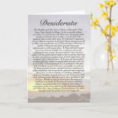 DESIDERATA Card=Ocean Sonnenuntergang Karte (Gelbe Blume)