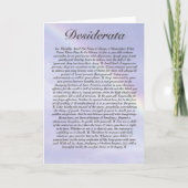DESIDERATA Card=Rainbow Karte (Vorderseite)