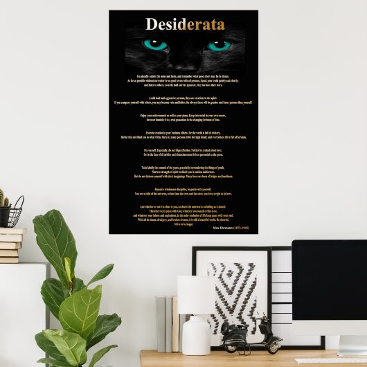 Desiderata Cat Eyes 2 Poster (Heimbüro)