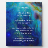 Desiderata Child of Universe Fotoplatte (Vorderseite)