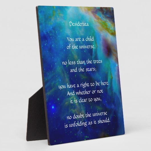 Desiderata Child of Universe Fotoplatte (Seite)