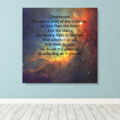 Desiderata Child of Universe Leinwanddruck (Insitu (Holzboden))