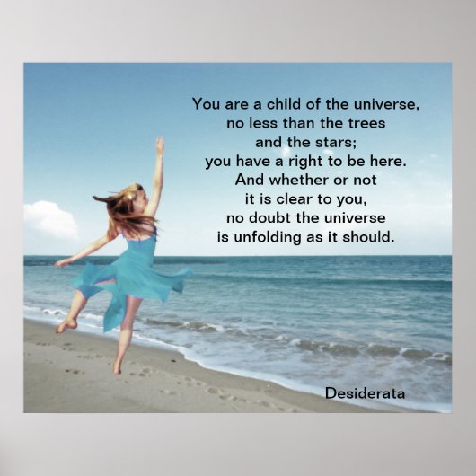 Desiderata Child of Universe Poster (Vorne)