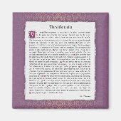 Desiderata - Choses désirées - poème Magnet (Vorne)