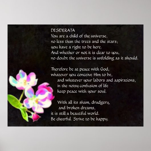 DESIDERATA Cosmic Blossoms Poster (Vorne)