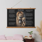 Desiderata: Cubs Playful Discovery Wandteppich Mit Holzrahmen (Schlafzimmer)