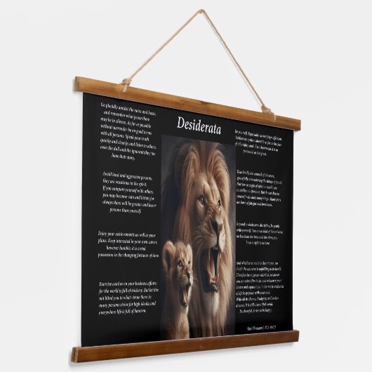 Desiderata: Cubs spielen Nuzzle Wandteppich Mit Holzrahmen (Gewinkelt)