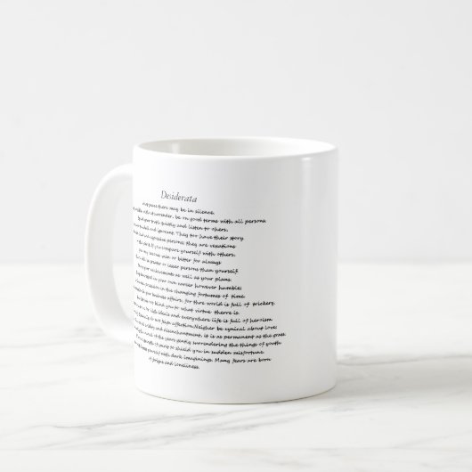 DESIDERATA CUSTOM-TASSE KAFFEETASSE (Vorderseite Links)