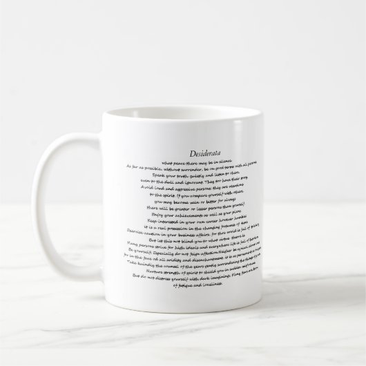 DESIDERATA CUSTOM-TASSE KAFFEETASSE (Links)