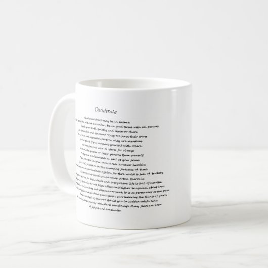 DESIDERATA CUSTOM-TASSE KAFFEETASSE (Vorderseite Links)
