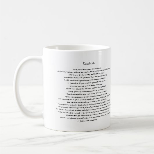DESIDERATA CUSTOM-TASSE KAFFEETASSE (Links)