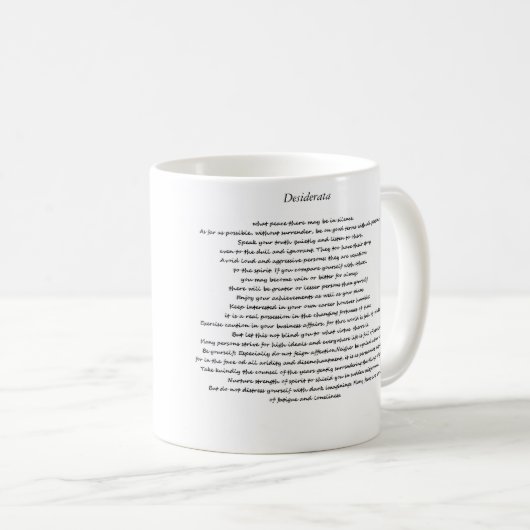 DESIDERATA CUSTOM-TASSE KAFFEETASSE (VorderseiteRechts)