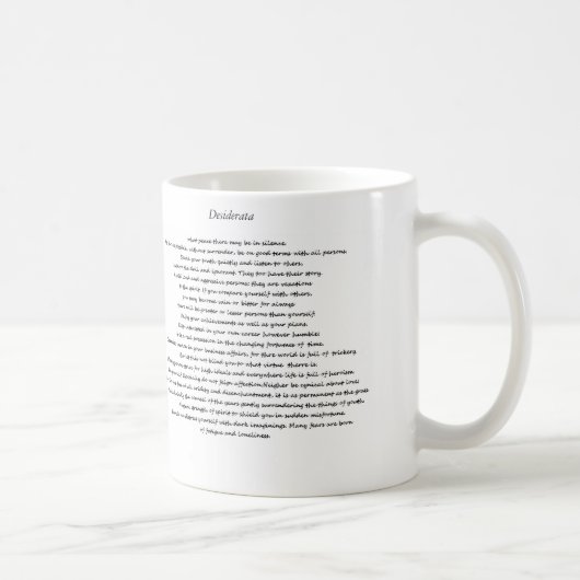DESIDERATA CUSTOM-TASSE KAFFEETASSE (Rechts)
