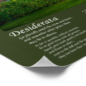 Desiderata - Dalhousie Castle Poster (Ecke)