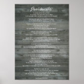 Desiderata "Desired Things" auf Betonmauer Poster (Vorne)
